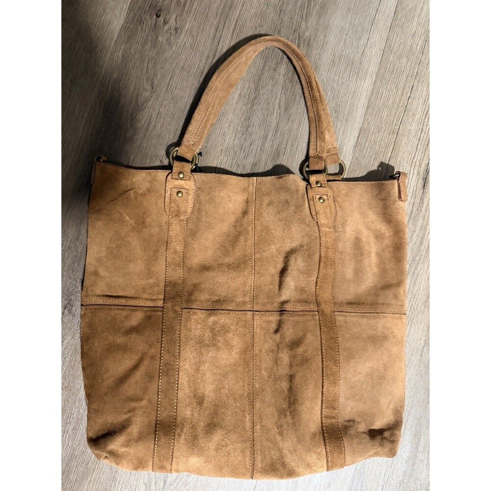 Large Brown Suede Tote Bag  Urban Outfitters Weekender Overnight Bag Boho